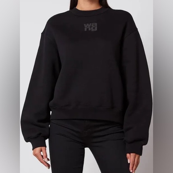 alexanderwang.t structured terry crewneck sweatshirt w/ puff paint - Picture 10 of 10